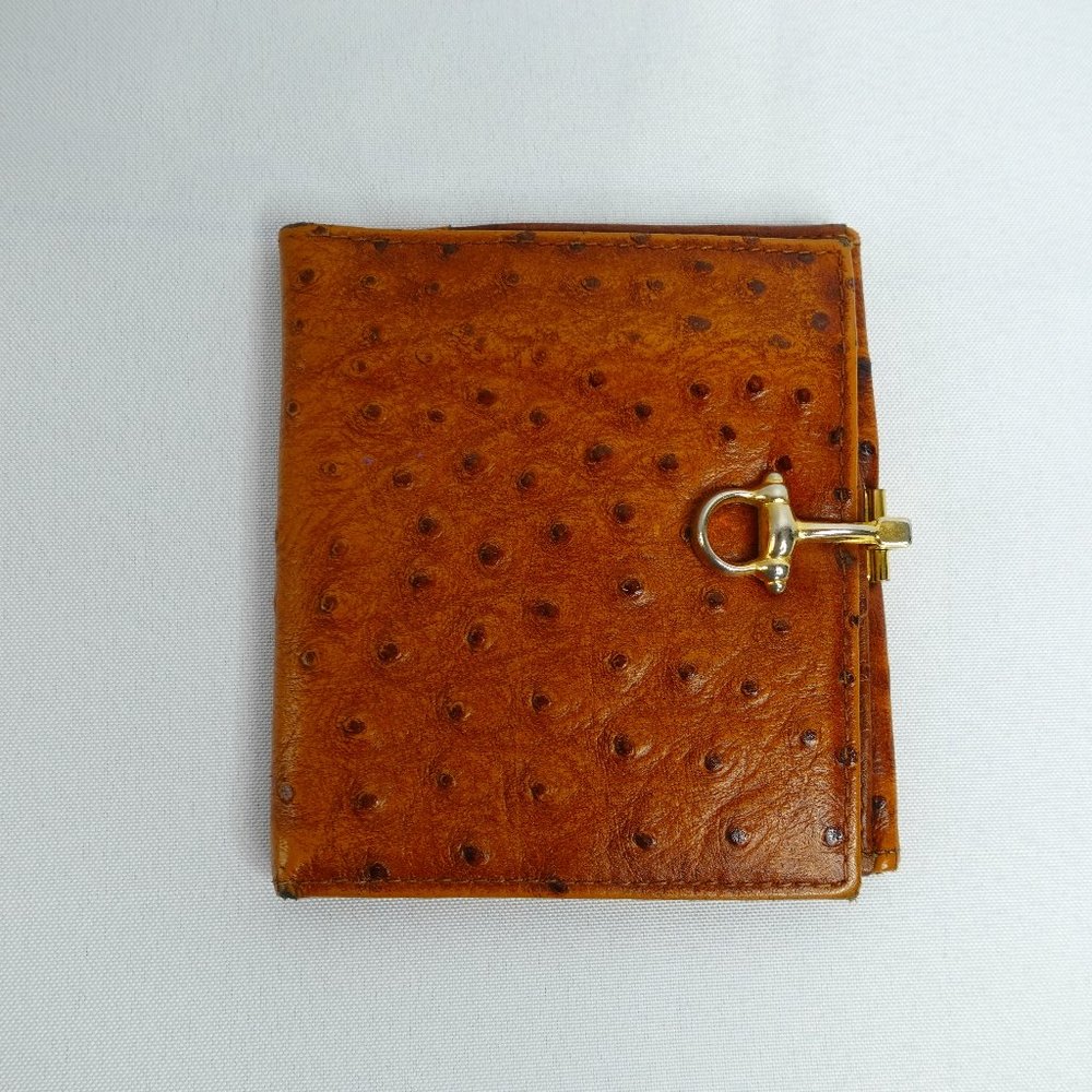 Brown Leather Horsebit Wallet from Florence, Italy